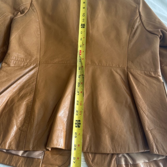 Vintage Rogue Leather by Reilly Olmes Camel Brown Leather Jacket. - Picture 8 of 12